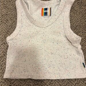 Vans cropped  White Tank Top